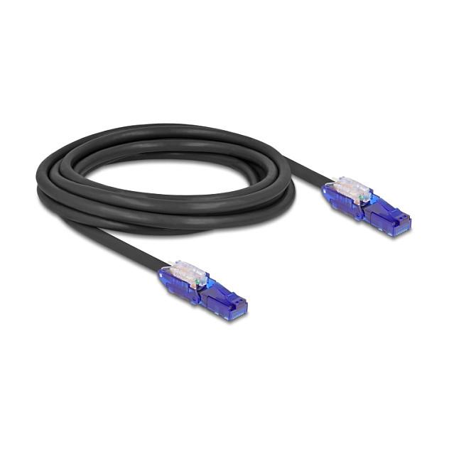 Kabllo për Rrjet DeLOCK 80928, RJ45 Mashkull në RJ45 Mashkull, Cat.6, UTP, 3 m - Zezë - 1