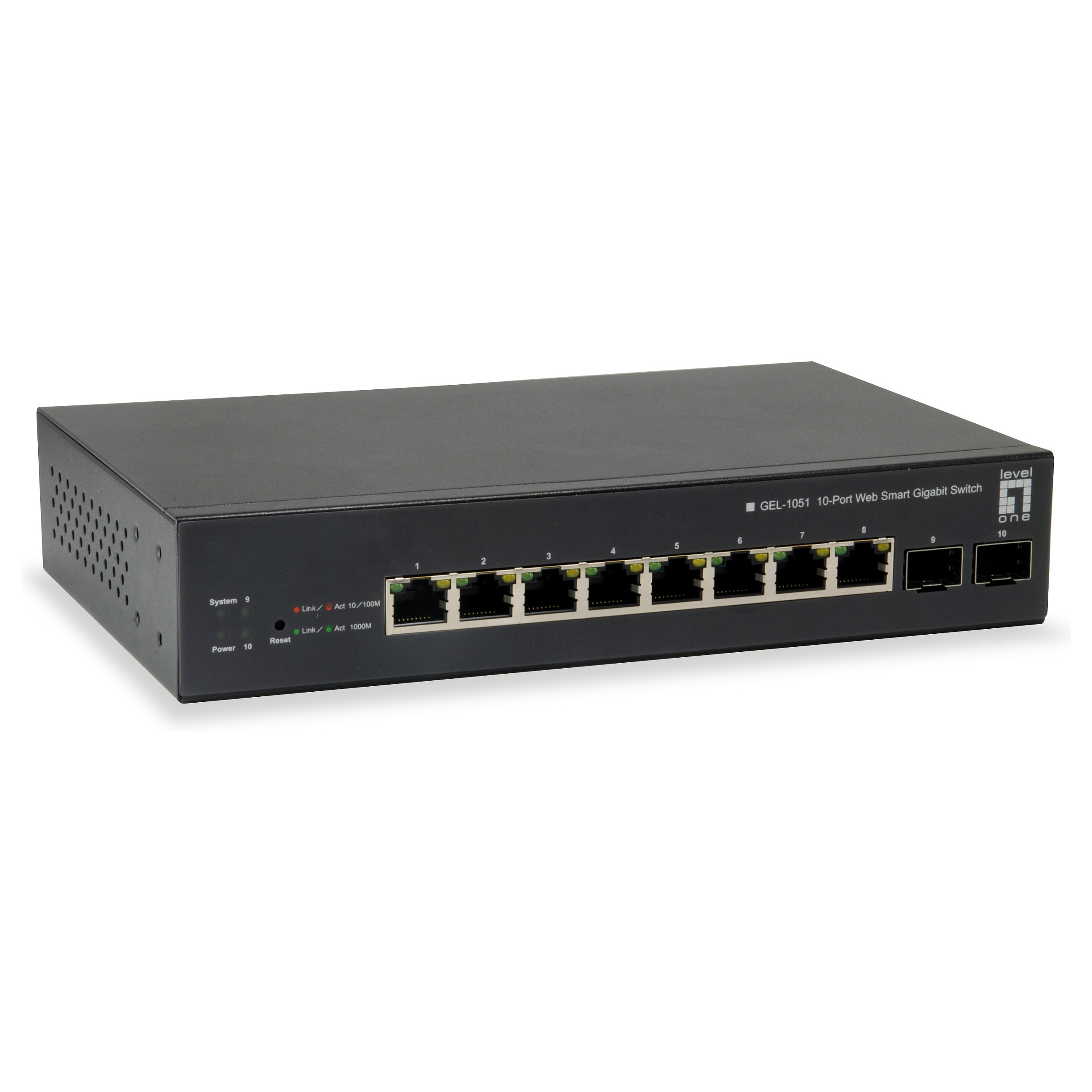 Switch 8x GE GEP-1051 2xGSFP 70W 8xPoE - 1