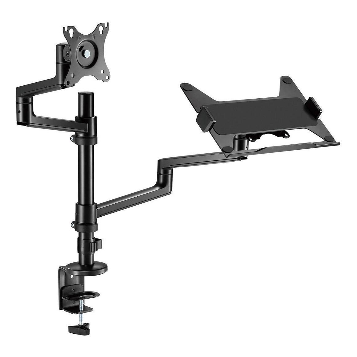 Mbajtëse për Monitor ICY BOX IB-MS622-T , 1 Monitor , 17–32" , deri 8kg , Mbajtëse për Laptop , VESA 75x75 & 100x100 - Zezë