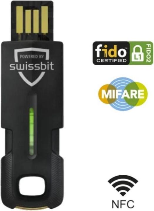 Çelës Sigurie Swissbit iShield Key 1.1 FIDO2 / USB-A + NFC / MIFARE