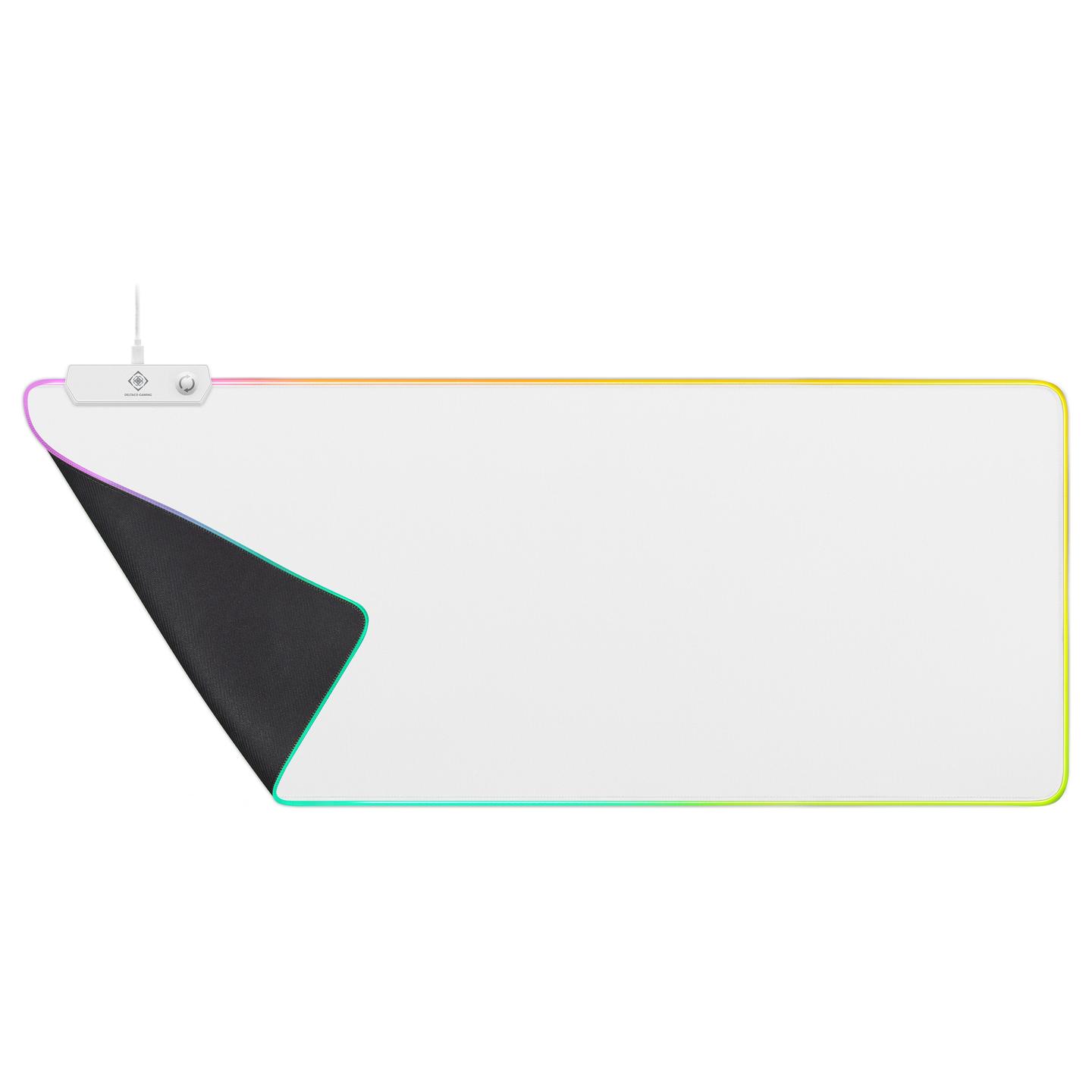 Mauspad Gaming Deltaco GAM-079-W RGB 900x360x4mm USB – Bardhë - 3