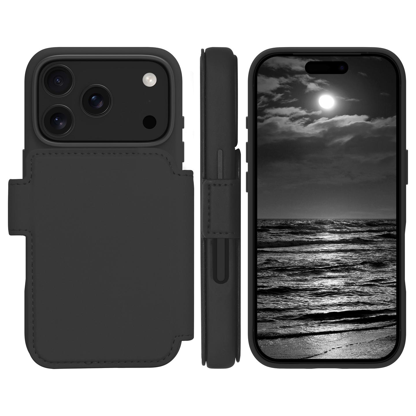 Case për Telefon dbramante1928 Lynge MS ICON, iPhone 17 Pro, MagSafe, Portofol 2-në-1, 3 Ndarje për Karta - Zezë - 3