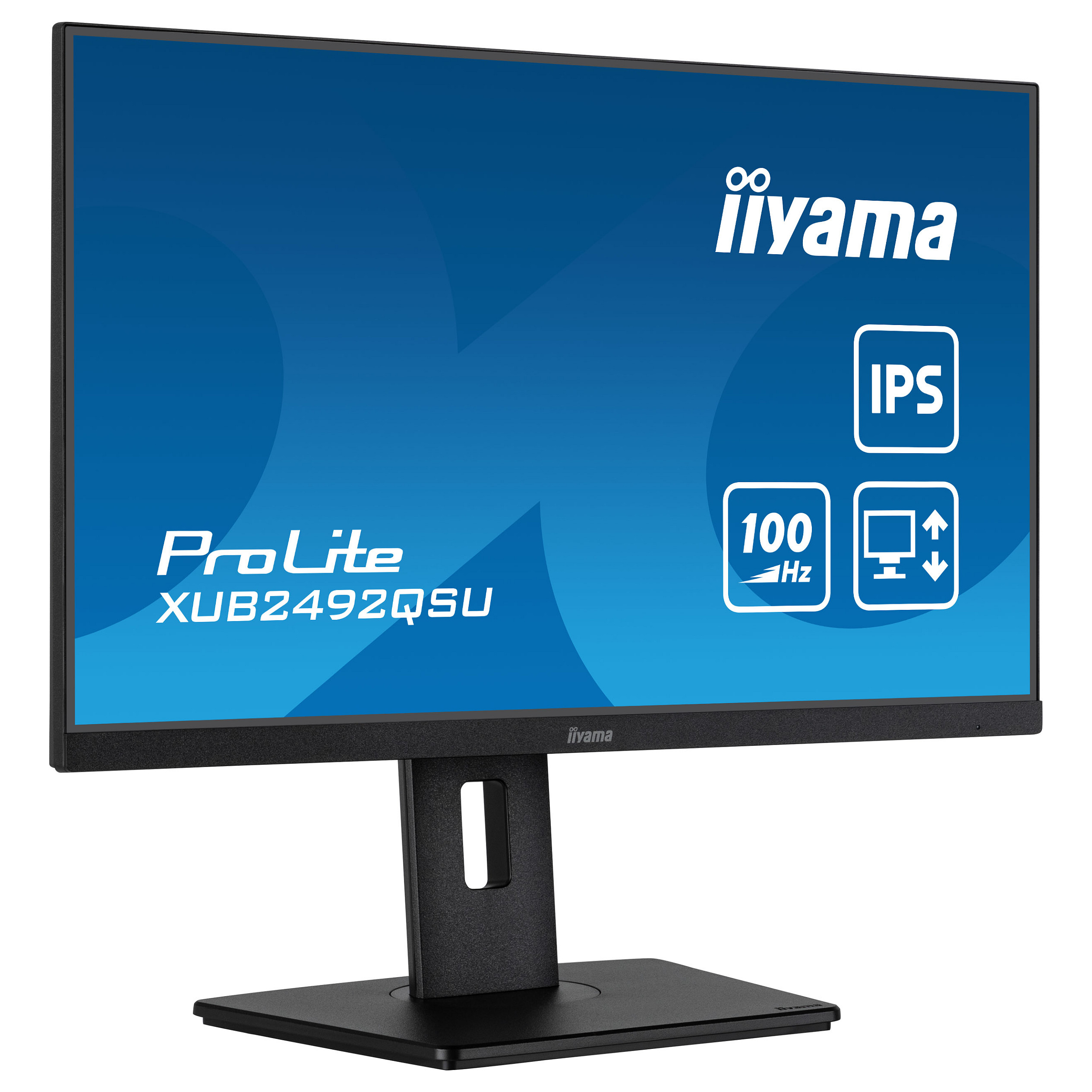 61cm/24" (2560x1440) iiyama ProLite XUB2492QSU-B1 16:9 WQHD IPS 0.5ms 100Hz HDMI DP USB Speaker Pivot Black - 3