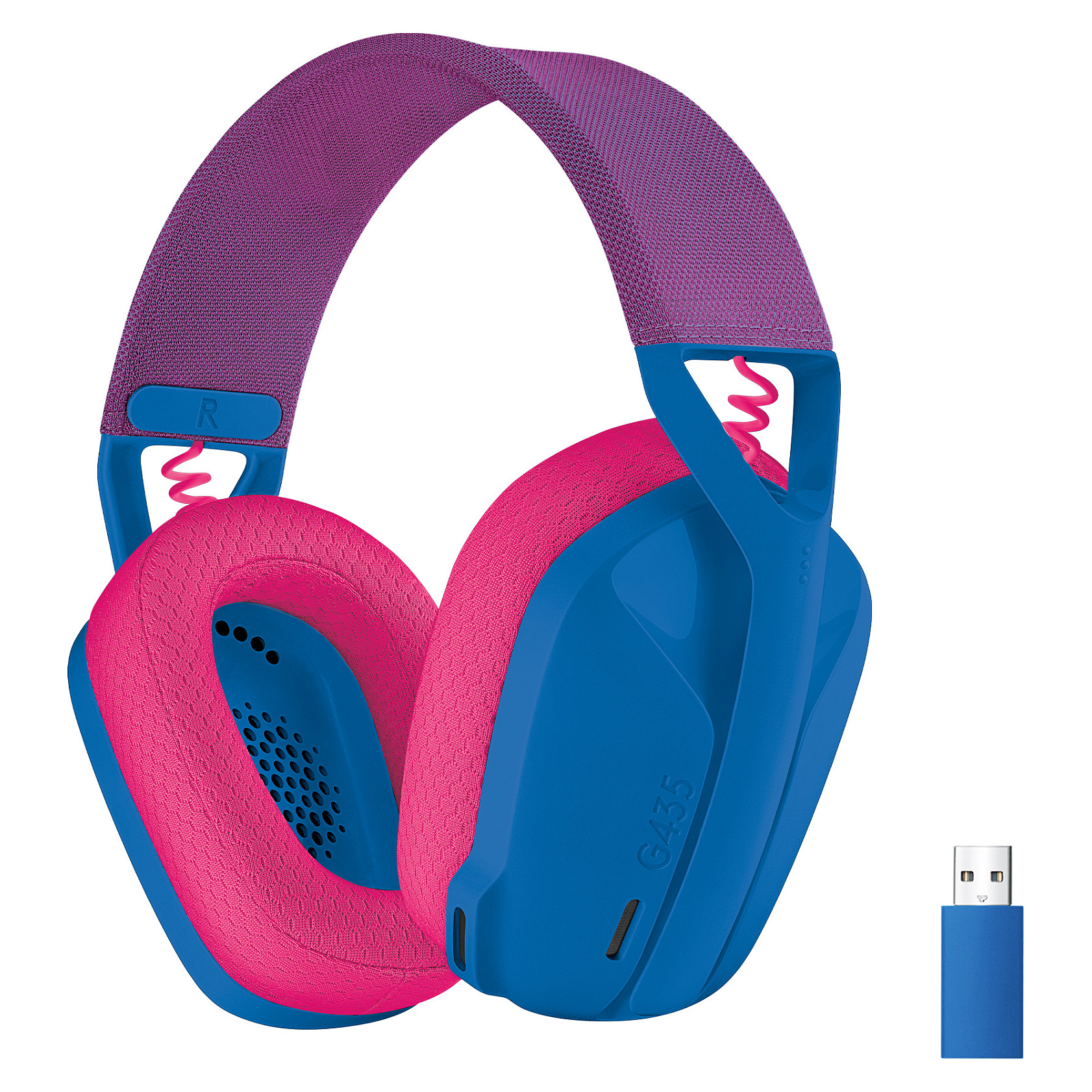 Kufje Gaming LOGITECH Lightspeed G435 / Bluetooth / Discord Certified / Blu - Pink - 9