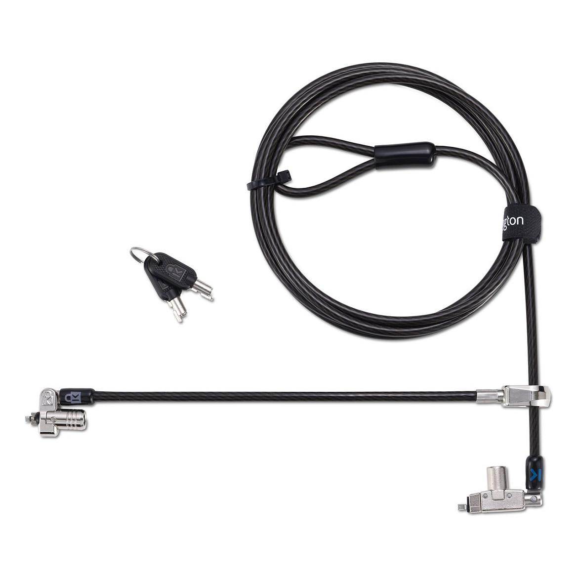 Bravë Sigurie për Laptop Kensington Slim N17 2.0 K60508WW / 1.8m / Dual Head / Me Çelës - Zezë