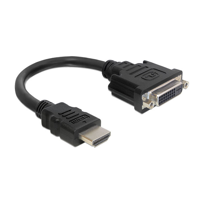 Kabllo Adapter DELOCK / HDMI-A Plug → DVI 24+1 Socket - Zezë - 1