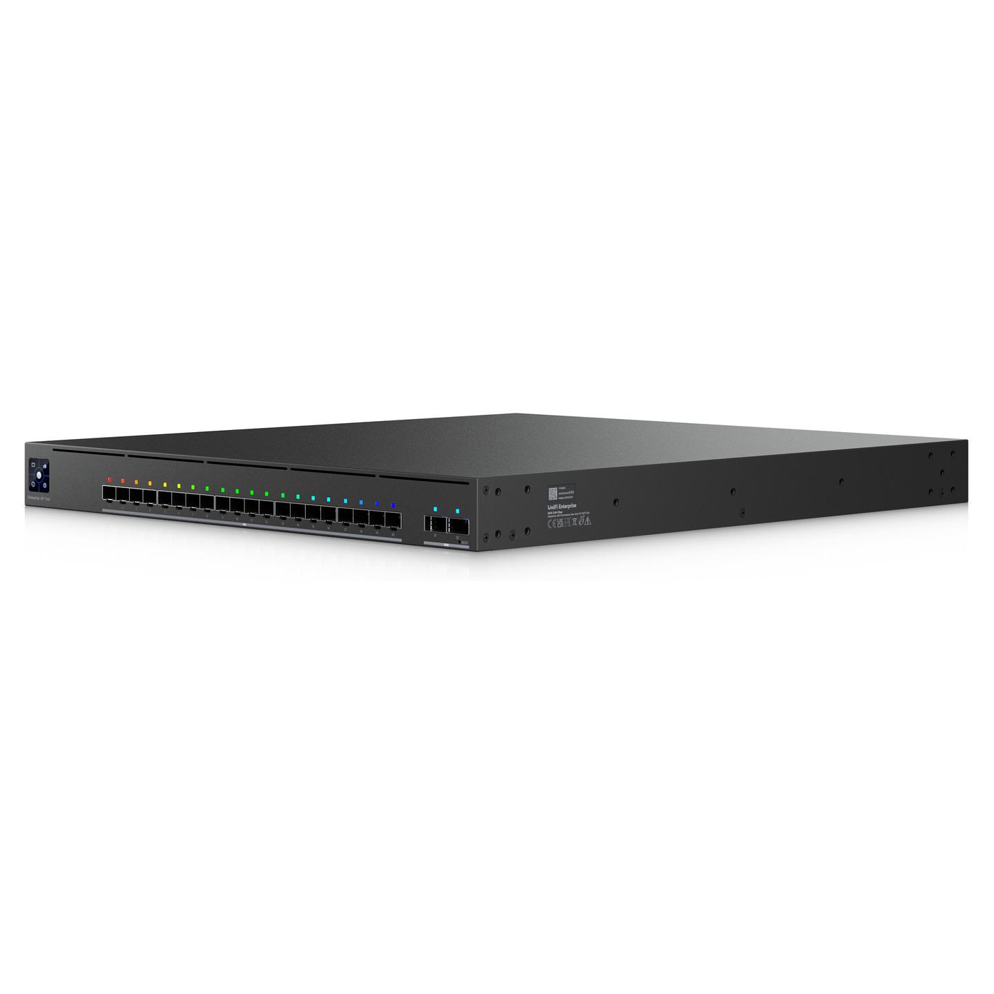Switch Ubiquiti UniFi Enterprise Audio/Video EAV-Fiber, 20x 10G SFP+, 2x 100G QSFP28, 800Gbps, Layer 3 Managed, Rack 1U - Zezë - 5