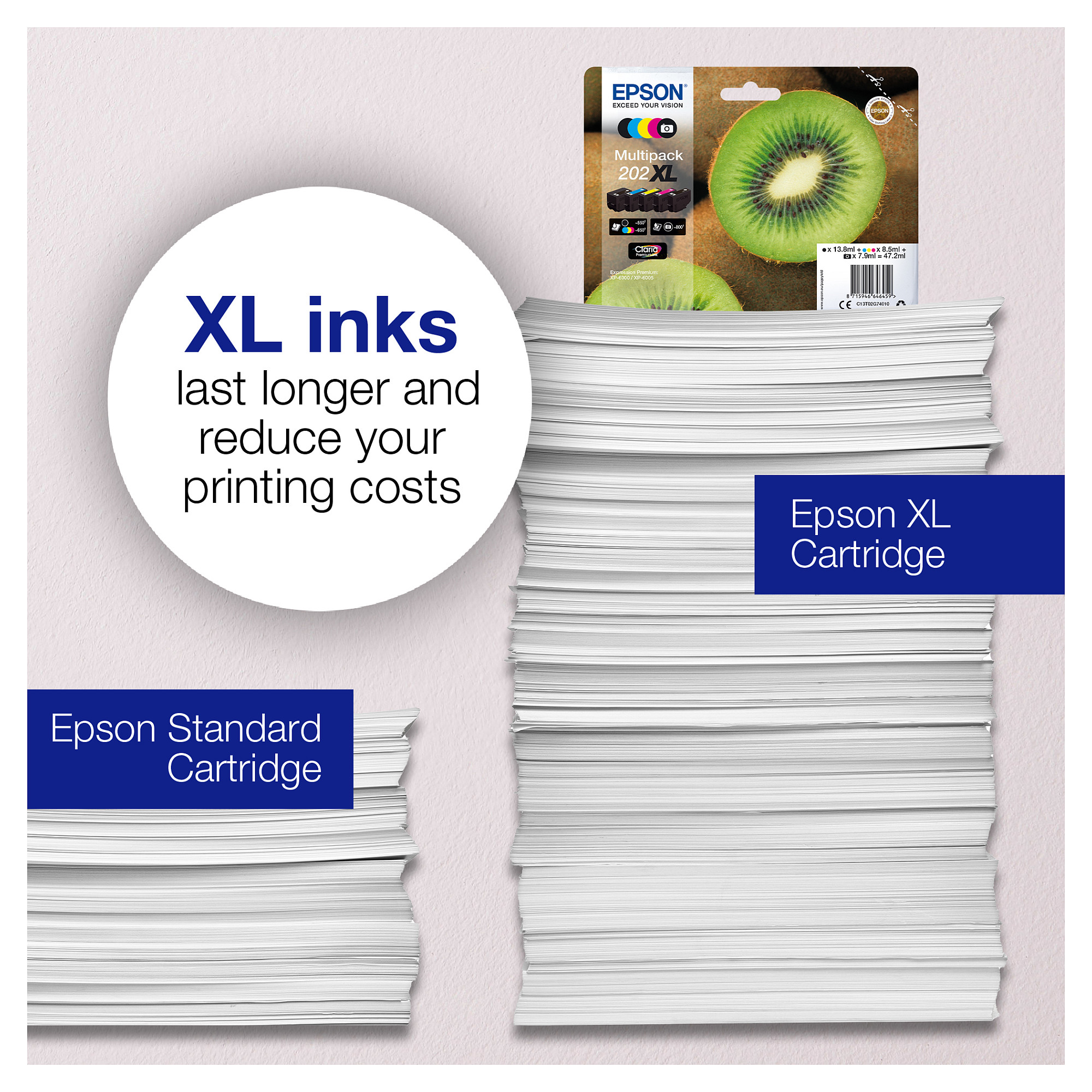 INK Epson 202XL C13T02H24010 Ink Cartridge / me kapacitet të lartë – Blu - 4