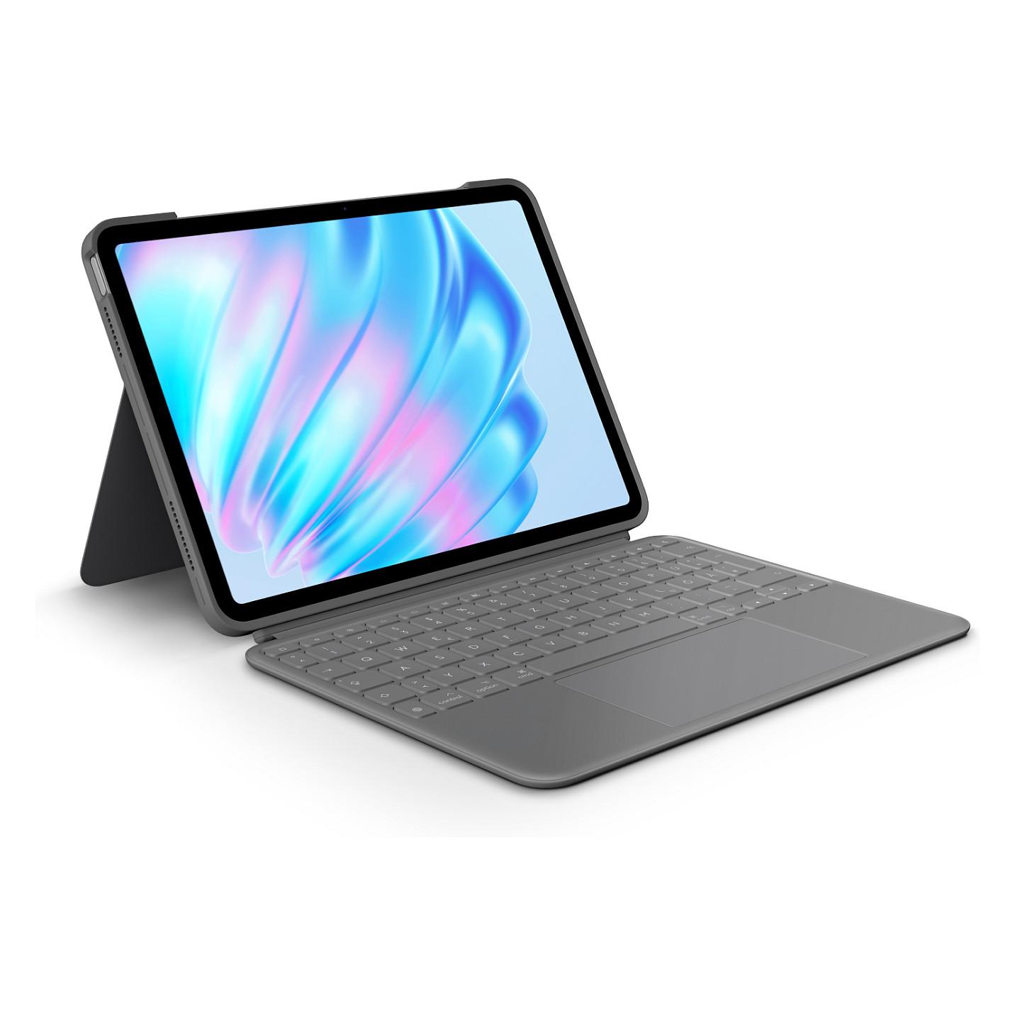 Tastierë për Tablet Logitech Combo Touch / iPad Air 11" / QWERTZ / Trackpad / Smart Connector / Backlit - Gri