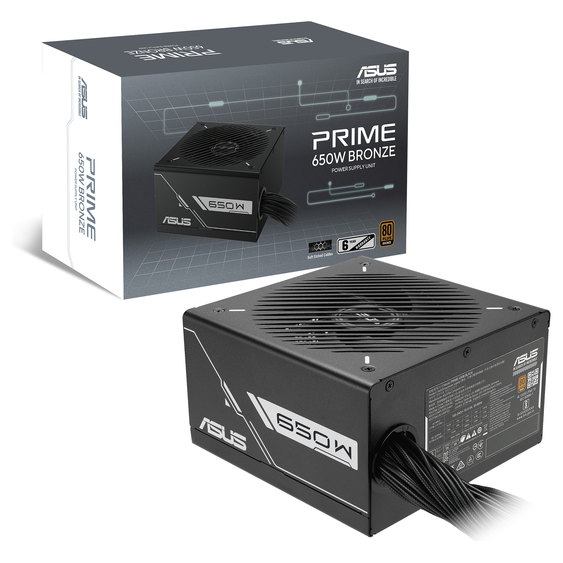 Furnizues Energjie ASUS PRIME 650B Black 650W 80+ Bronze - 12