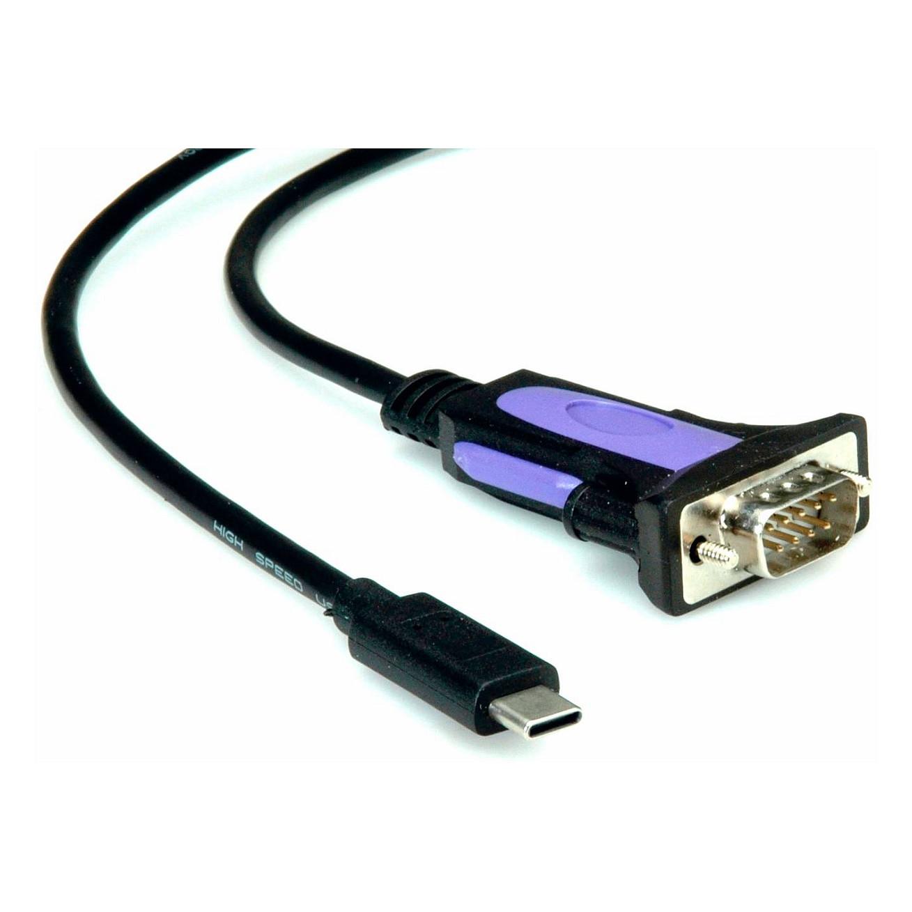 Kabllo VGA ROLINE 12.02.1170 / USB-C në VGA / 1.8m - Zezë