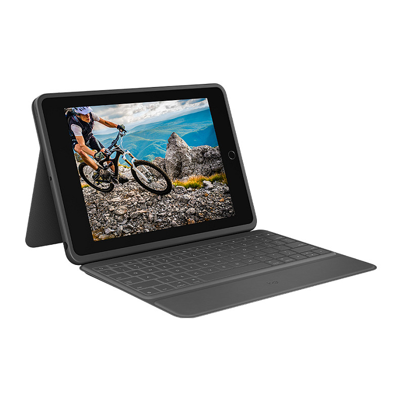 Këllëf me Tastierë Logitech Rugged Folio / për iPad 10.2" / Gjenerata 7, 8 dhe 9 – Zezë
