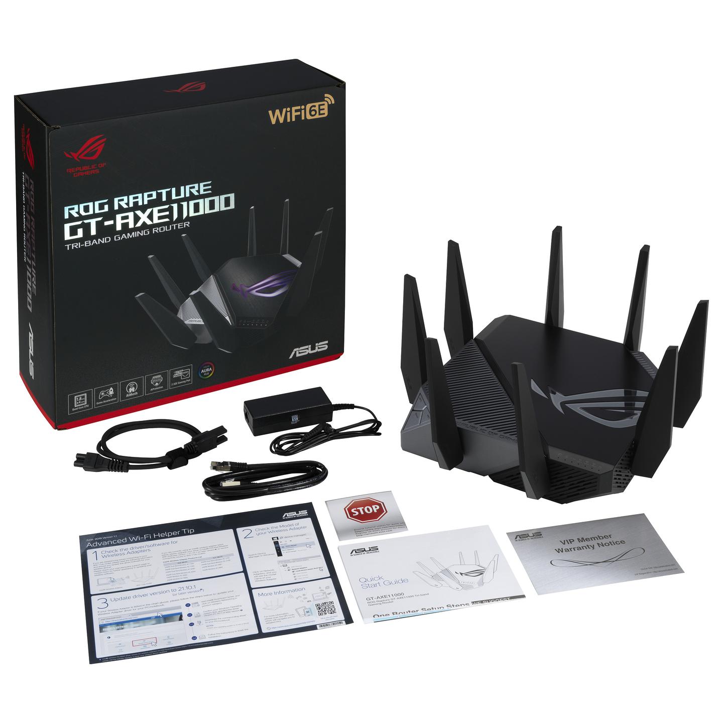 Ruter Gaming ASUS ROG Rapture GT-AXE11000, Wi-Fi 6E AXE11000, Tri-Band, 1× 2.5GbE + 5× Gigabit Ethernet – Zezë - 5