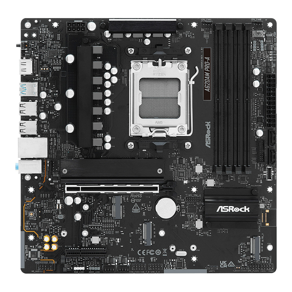 Pllakë Amë AMD AM5 ASRock A620AM Pro‑A / mATX / DDR5 / HDMI - 2