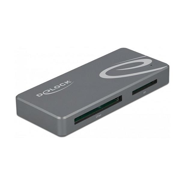 Lexues Kartelash DeLOCK 91754 , SD , CFast , USB-C , USB 3.2 Gen 1 , 5Gbps , USB-A dhe USB-C Hub - Gri