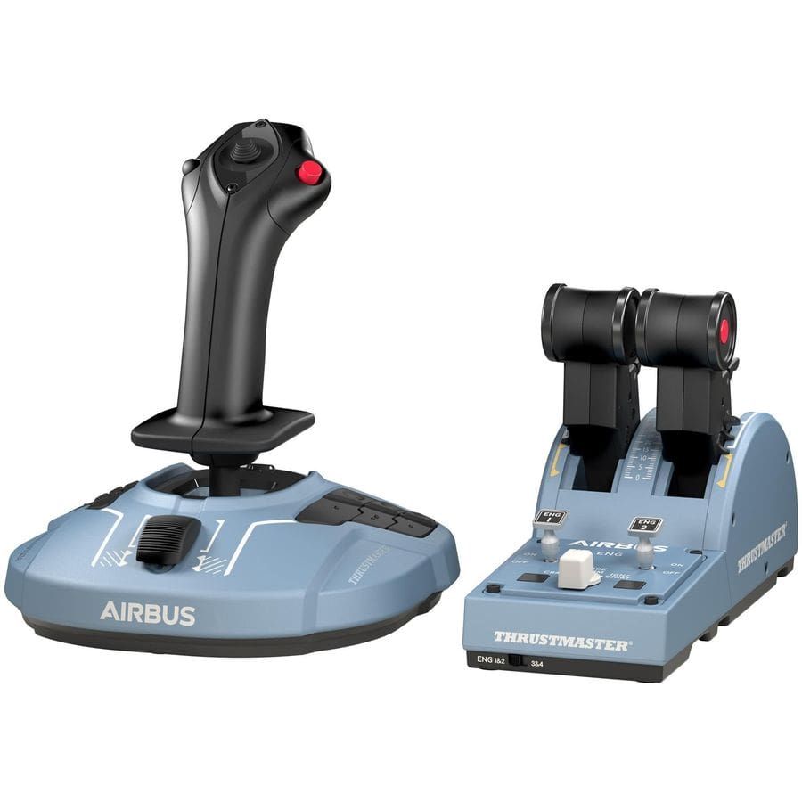 Joystick Set Thrustmaster TCA Officer Pack Airbus Edition Hotas / TCA Sidestick + Quadrant  Thrust Controller / USB / 32 butona / 1 coolie hat / Hall-effect sensors / I kaltër dhe I zi
