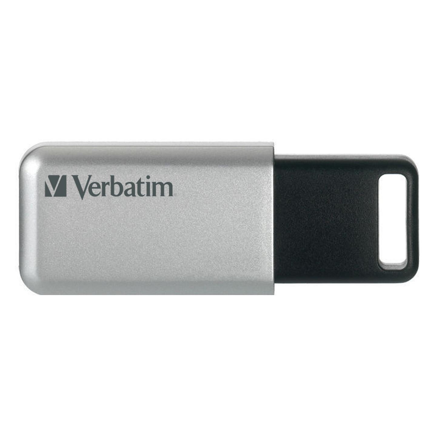 USB Flash Drive Verbatim Secure Data Pro, 64GB, USB 3.2 Gen 1, 100MB/s Read, 35MB/s Write, Enkriptim Hardware - Zezë