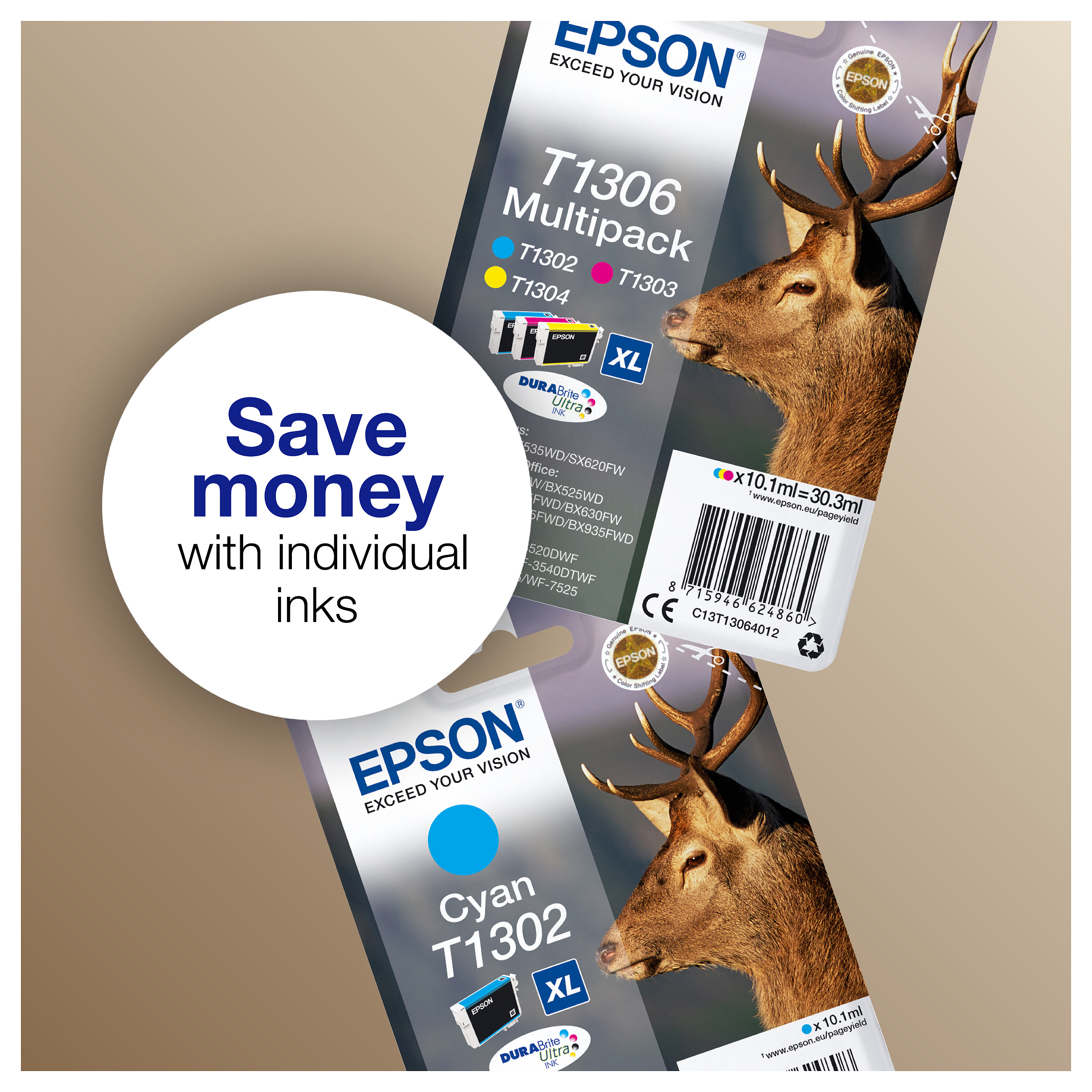 INK Epson T1306 C13T13064012 – Multipack 3 copë (Blu/ Rozë/ Verdhë) - 6