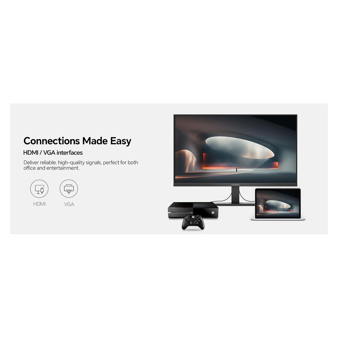 Monitor Koorui E2411F / 23.8" / Full HD LCD / 60Hz / 6ms / HDMI+DP - Zezë - 14