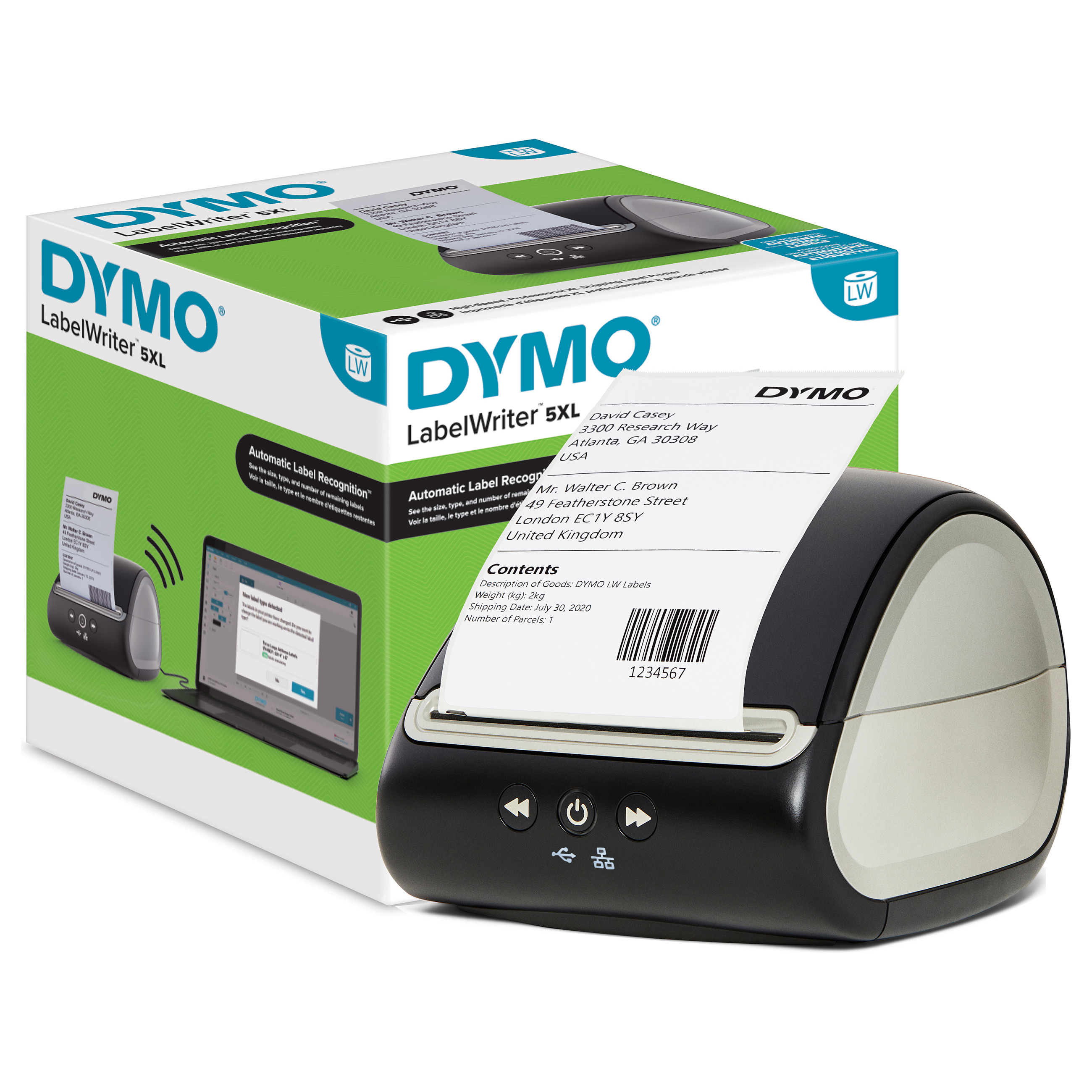 Printer Label Dymo LabelWriter 5XL / USB LAN / 300dpi - Zezë - 1