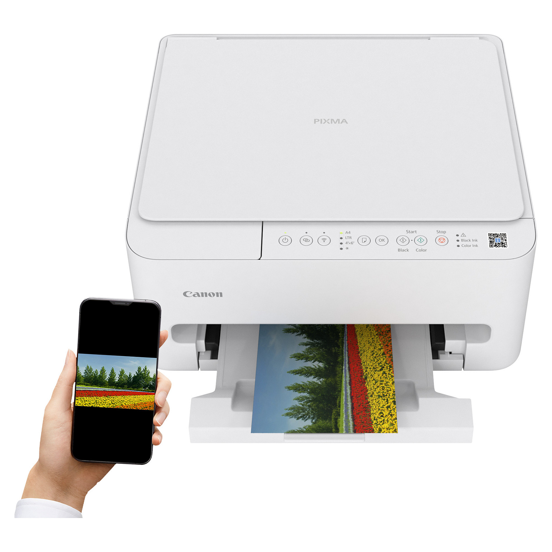 Printer Multifunksional Canon PIXMA TS4150i / 3‑in‑1 / 14ppm / Wi‑Fi – Bardhë - 10