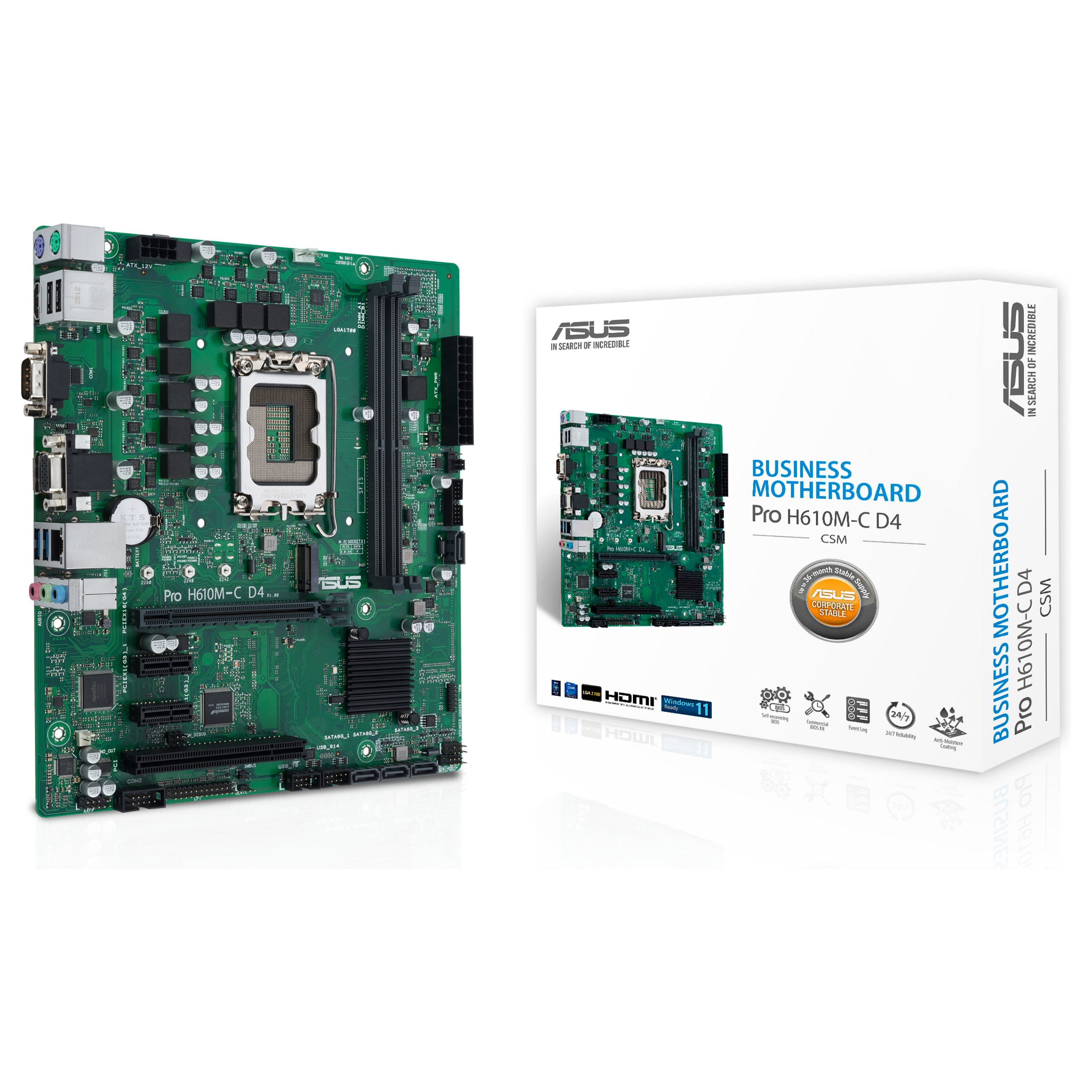 Pllakë Amë ASUS PRO H610M-C-CSM DDR4 - 1
