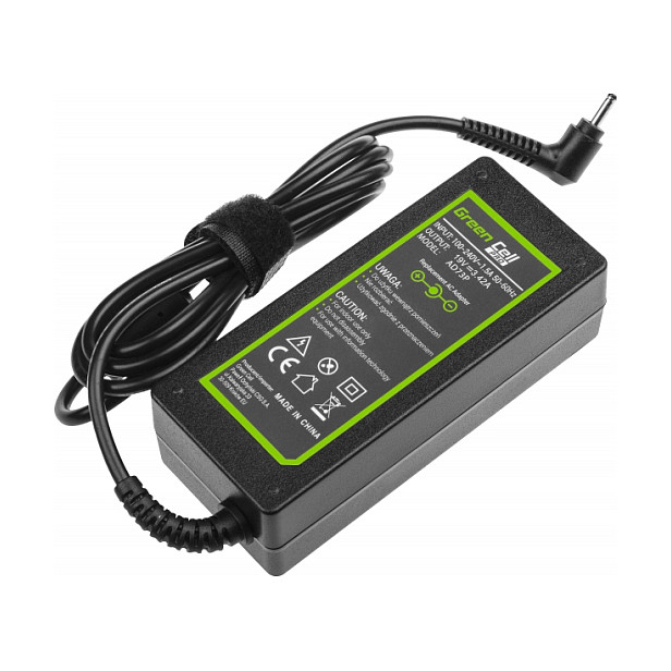 Adapter për Laptop Green Cell AD73P / 65W / 19V / 3.42A / 5.5 × 2.5 mm - Zezë - 2