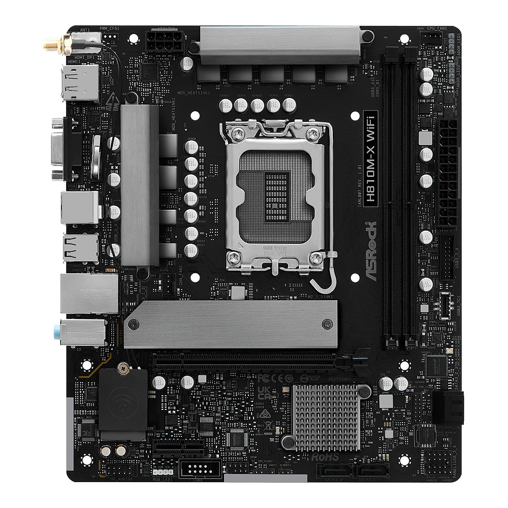 Pllakë Amë MB Intel ASROCK H810M-X WiFi / LGA 1851 / DDR5 / Micro ATX - 1