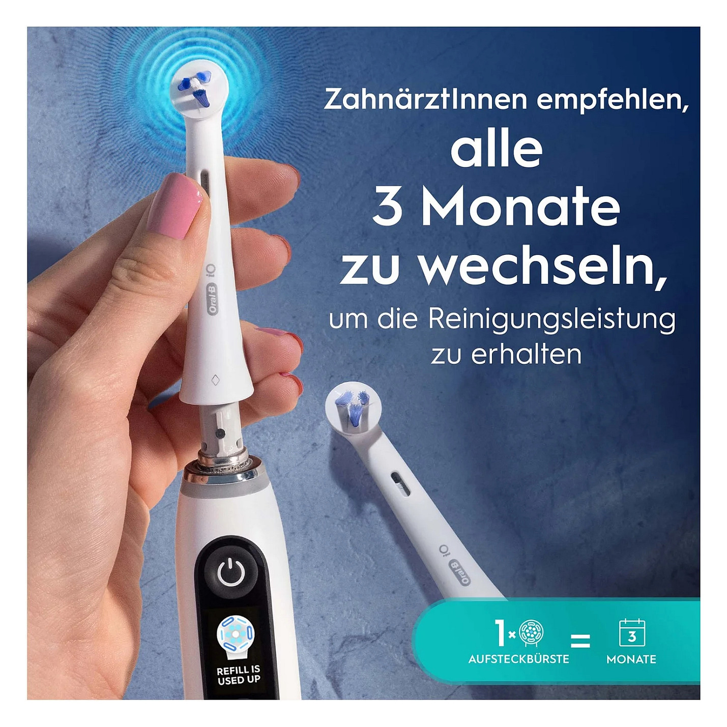 Koka zëvendësuese për furçë elektrike Oral-B iO Interdental Cleaning / 2 copë – Bardhë - 4