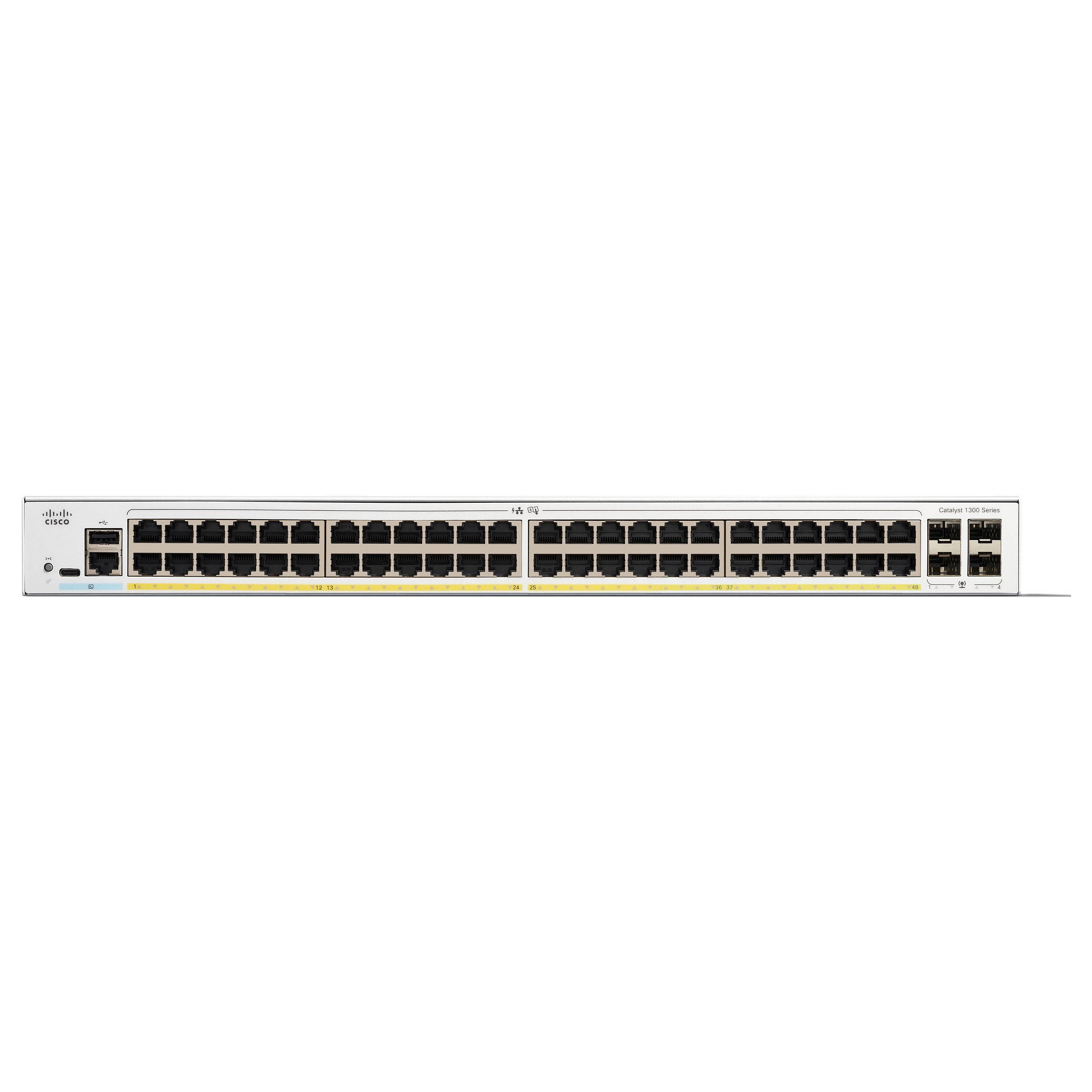 Cisco Catalyst C1300-48P-4G 48-Port Gigabit PoE+ Managed Switch me 4x 1G SFP Uplink 370W Rackmount Business Network Switch - 2