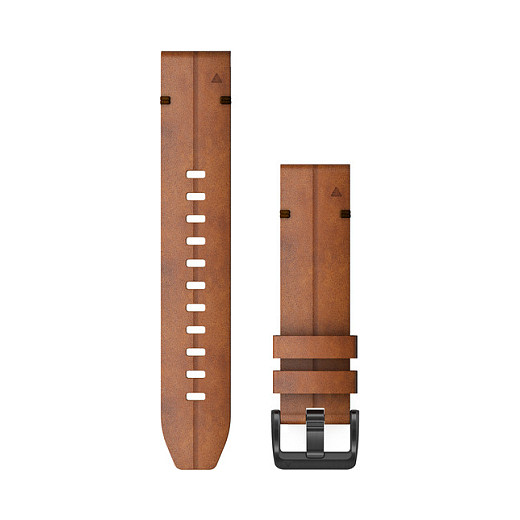 Rrip për Orë të Mençur Garmin QuickFit 22 / Lëkurë / 22 mm - Kafe