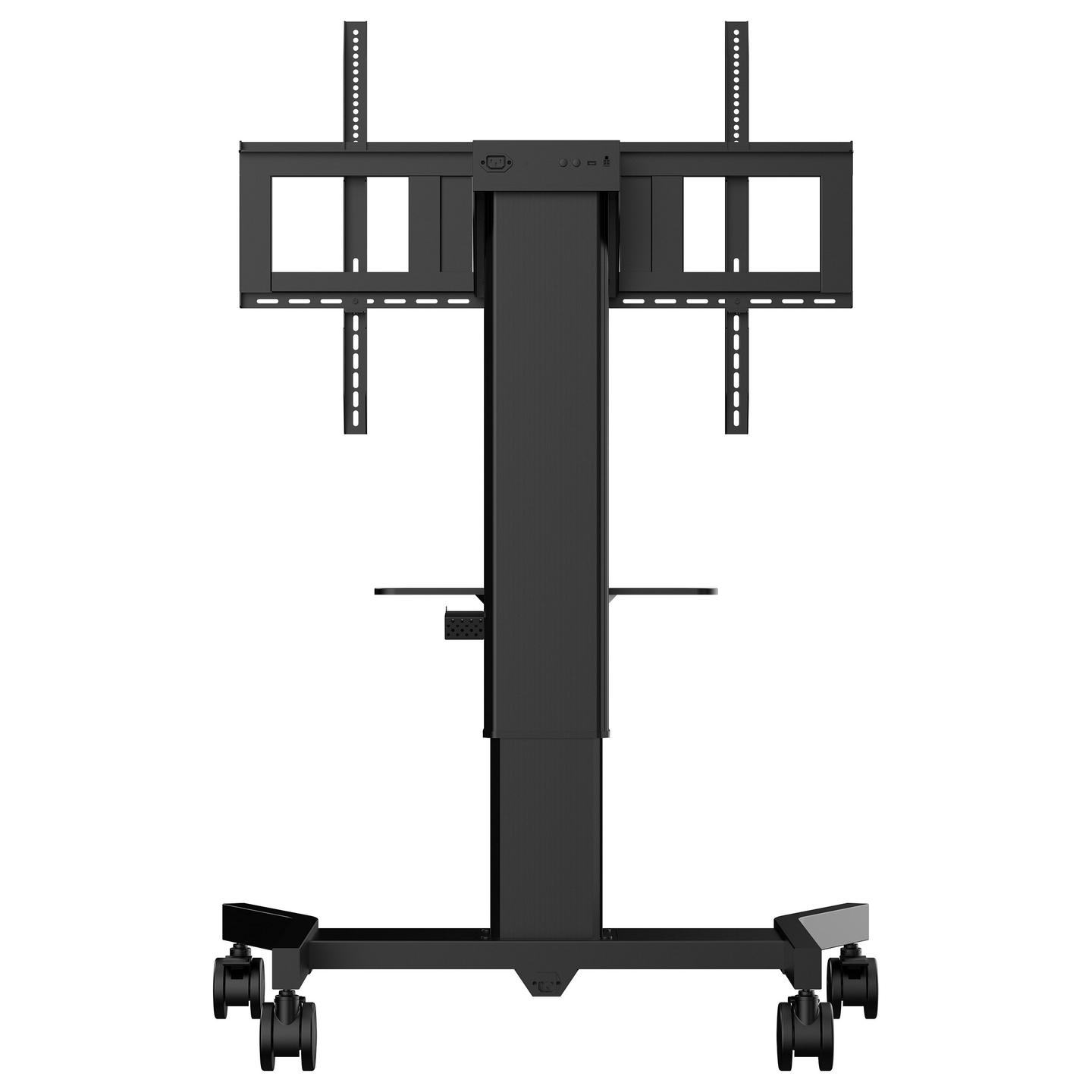 Mbajtëse për Monitor iiyama / 1 Monitor / 43"-86" / 100kg / VESA 300x200-800x600 / Elektrike / Me Rrota / Raft për Laptop - Zezë - 4