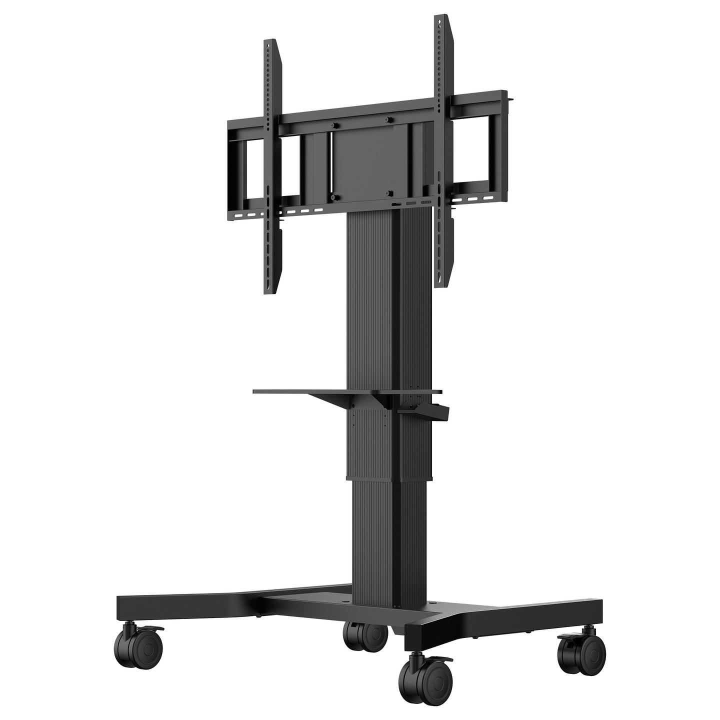 Mbajtëse për Monitor iiyama / 1 Monitor / 43"-86" / 100kg / VESA 300x200-800x600 / Elektrike / Me Rrota / Raft për Laptop - Zezë - 7