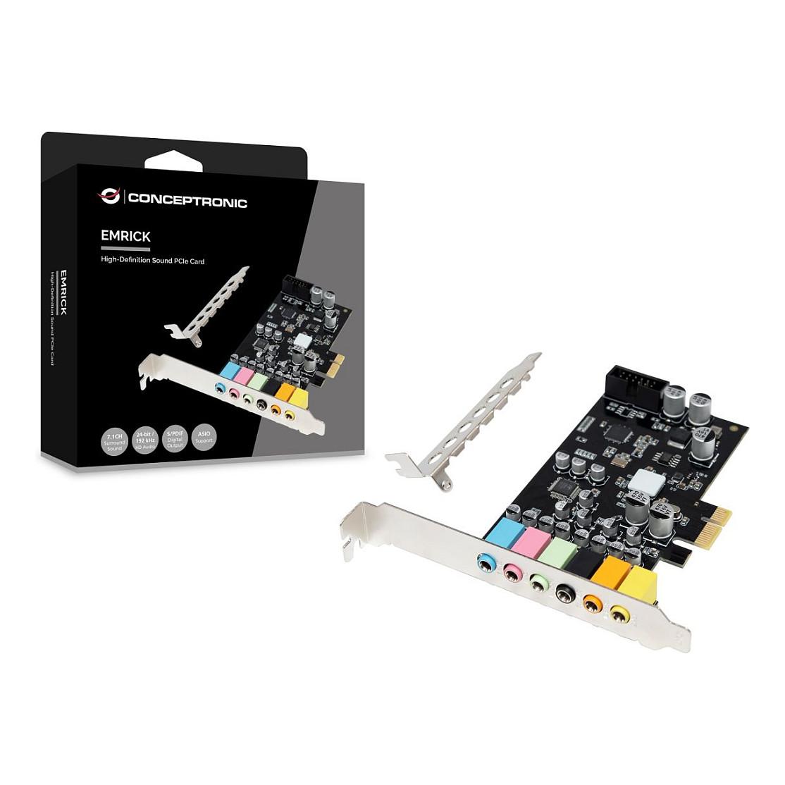 Karta e Zërit Conceptronic EMRICK15B / PCI Express x1 / 7.1 Kanal / S/PDIF / 24-bit / 192kHz - 2