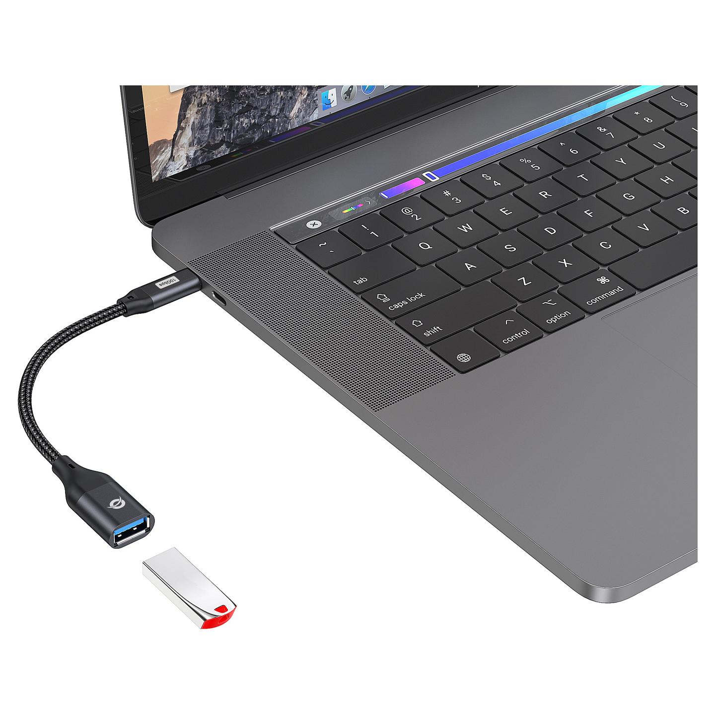 Adapter Conceptronic ABBY18B, USB-C Mashkull në USB-A Femër, USB 3.2 Gen 2, 10Gbps, 0.15m - Zezë - 6