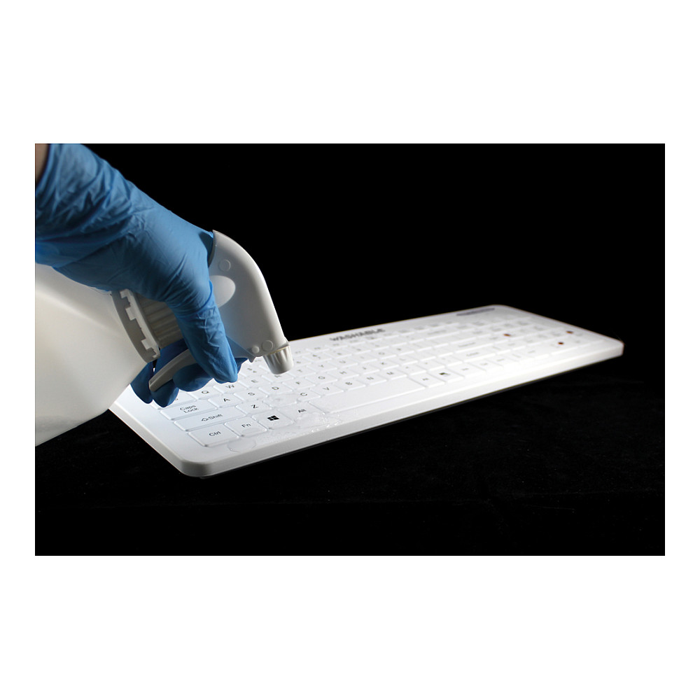 Tastierë me kabllo Man & Machine Very Cool Flat / Hygienic Silicone / German Layout - Bardhë - 4