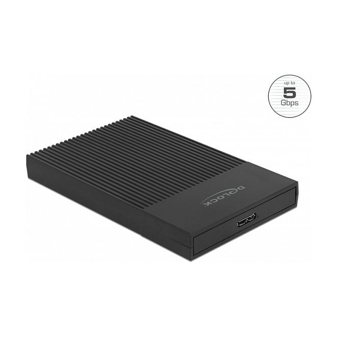 Këllëf për HDD/SSD DeLOCK 42011 / 2.5" SATA / USB 3.2 Gen 1 / 5Gbps – Zezë