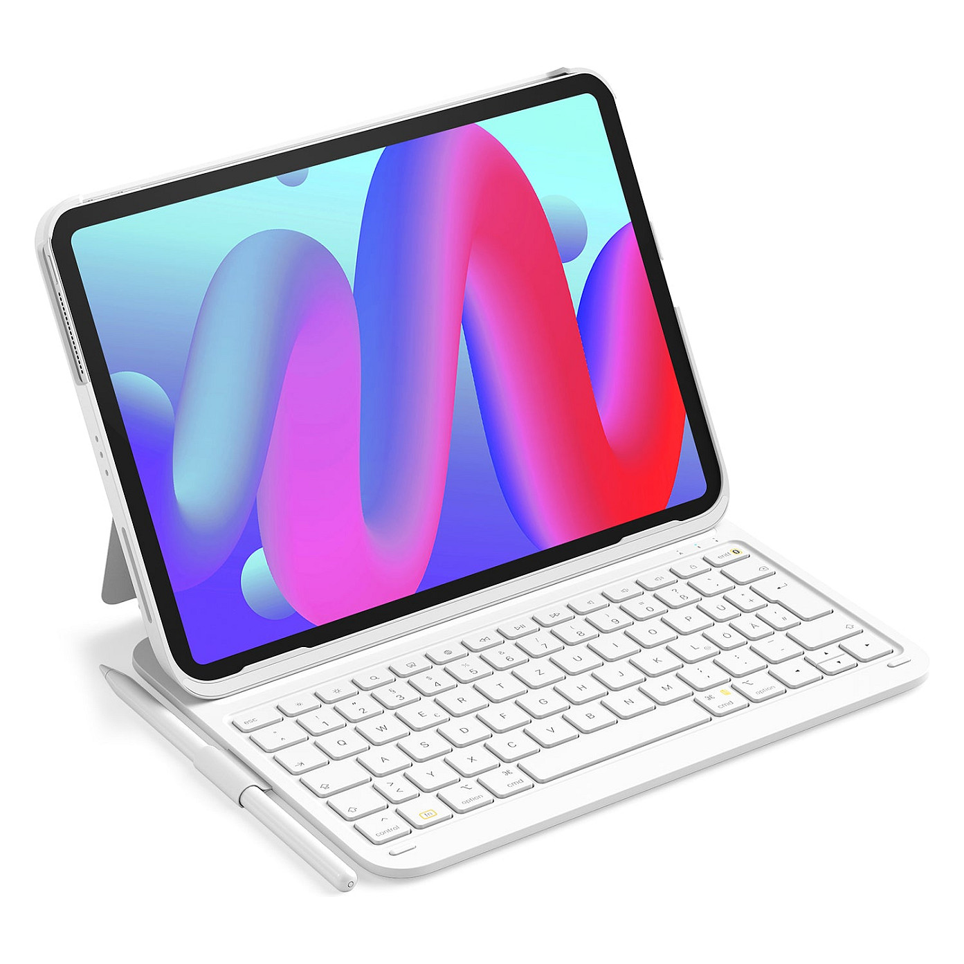 Aksesorë për tablet Inateck Keyboard Case for iPad 13″ / QWERTZ – Bardhë - 1