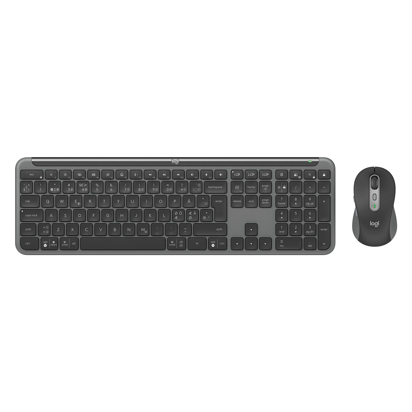 Combo (Tastierë & Maus) Logitech Signature Slim Combo MK950, Wireless, Bluetooth 5.1 LE, QWERTY – Grafit - 2