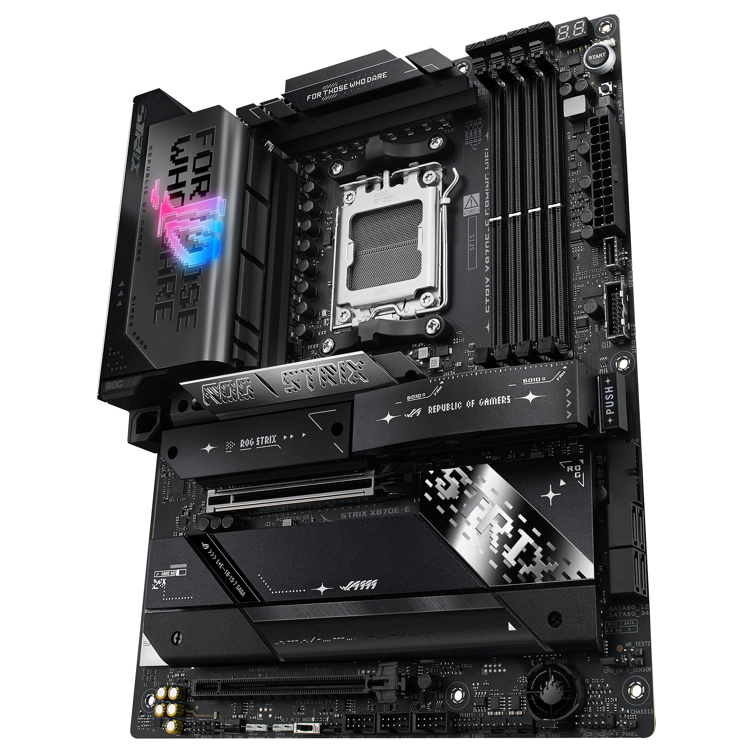 Pllakë Amë ASUS ROG STRIX X870E-E GAMING WIFI / AMD AM5 / X870E / DDR5 / ATX / Wi-Fi 7 / 5GbE LAN - 5