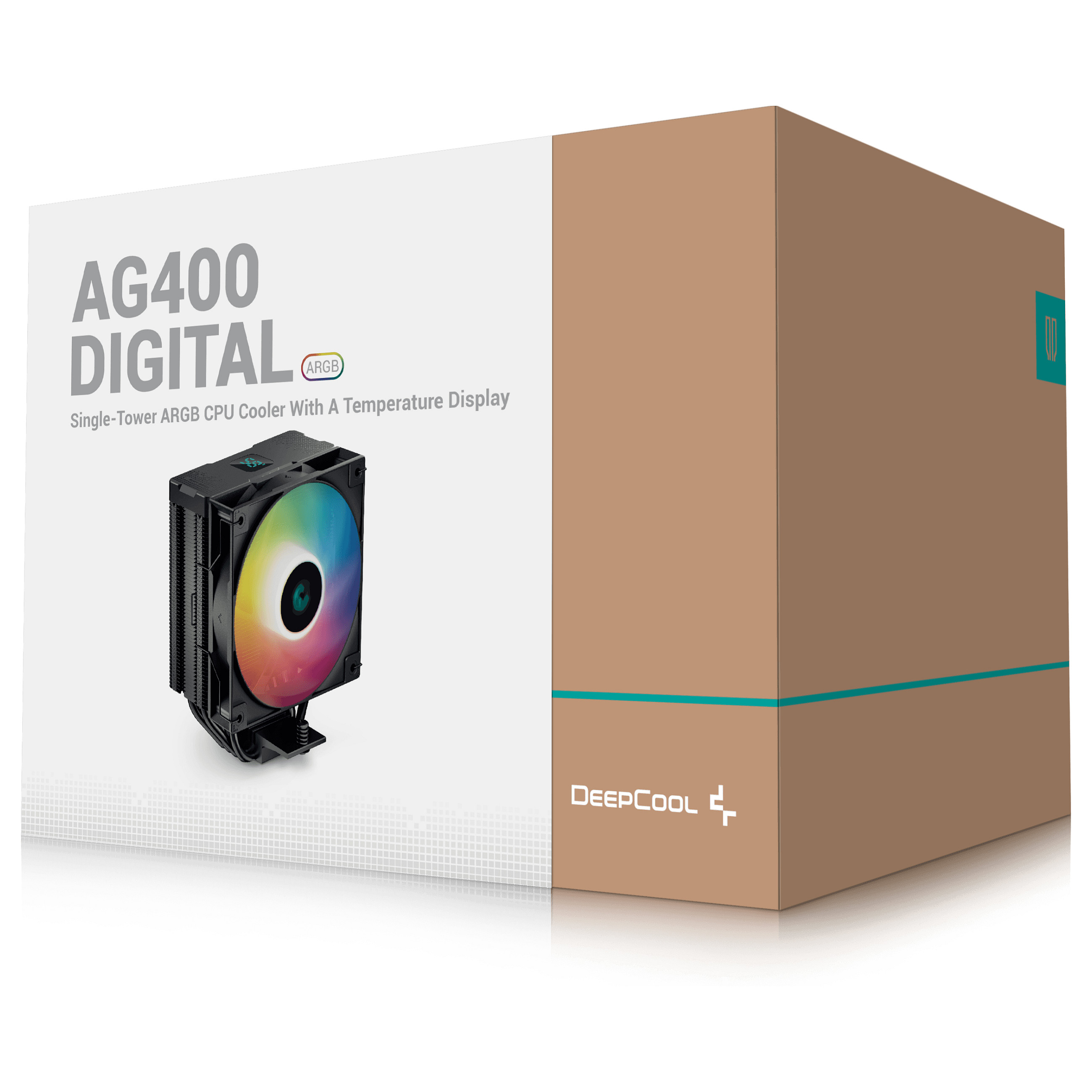 Ftohës për procesor DeepCool AG400 Digital BK / ARGB / LCD - Zezë - 10