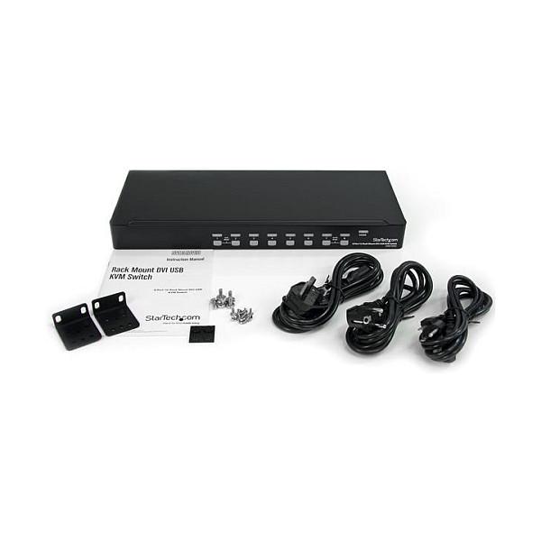 KVM Switch StarTech.com SV831DVIU, 8 porta, DVI, USB, 1920 × 1200, Rack 1U - Zezë - 4