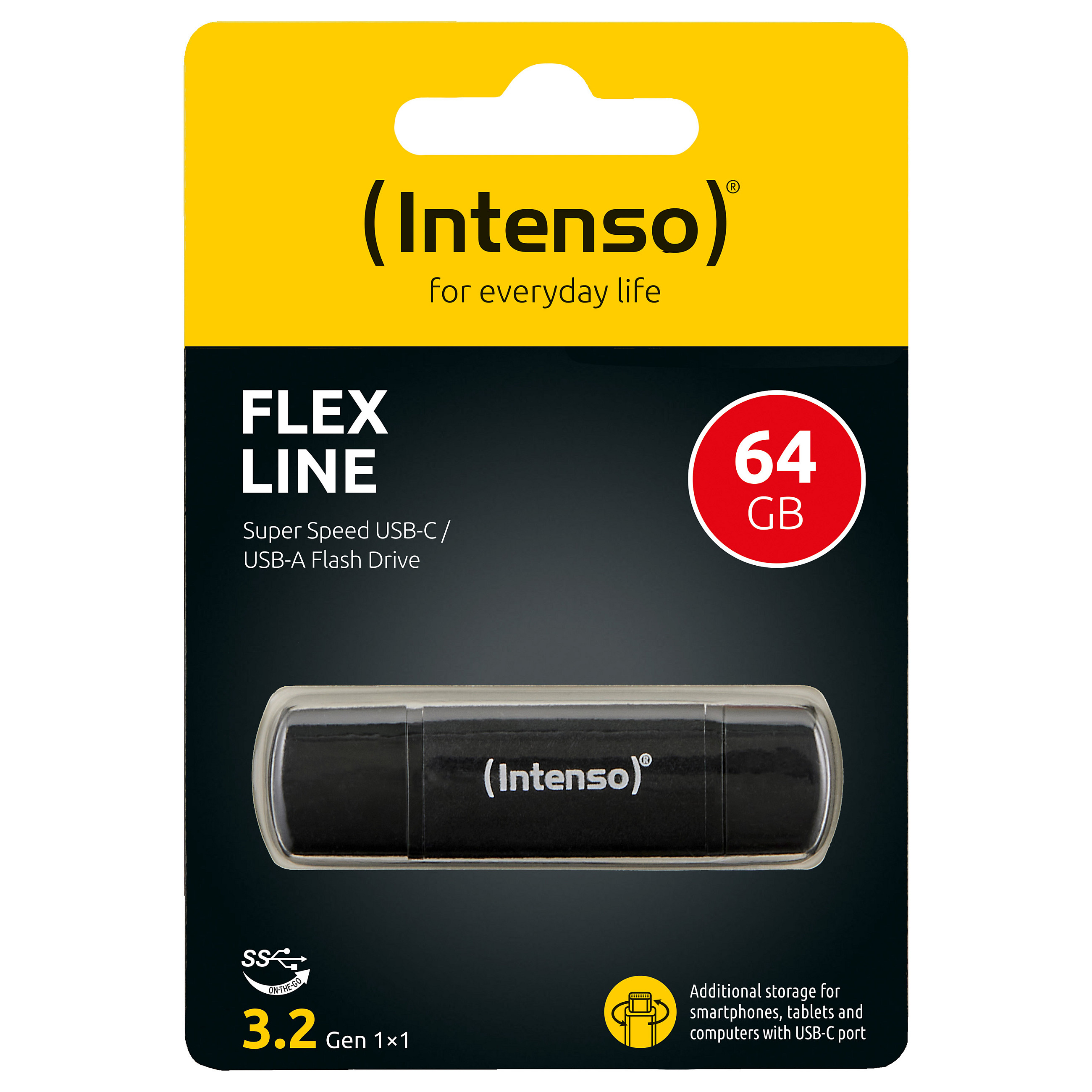 USB Flash Drive Stick Intenso Flex Line 64 GB / USB-C and USB-A - Zezë - 2