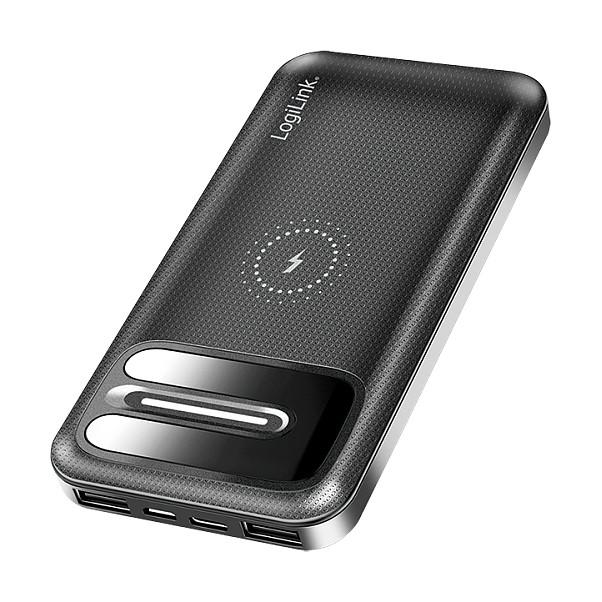 PowerBank LogiLink PA0305 / 8000mAh / 2x USB-A / Wireless 5W / USB-C / Micro USB / Magnet - Zezë