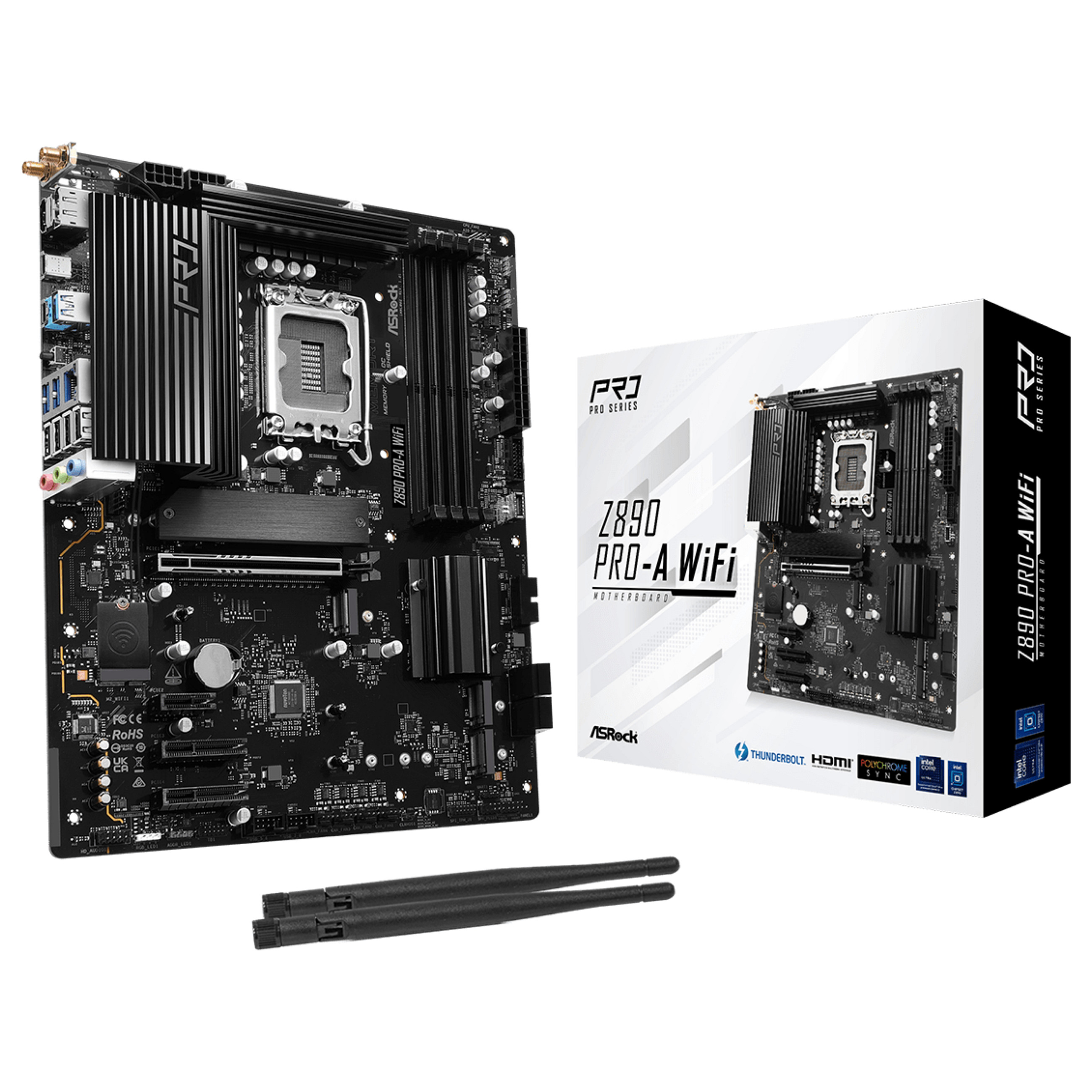 Pllakë Amë ASRock Z890 Pro-A WiFi / Intel LGA1851 / Z890 / DDR5 / ATX / Wi-Fi 6E / 2.5GbE LAN