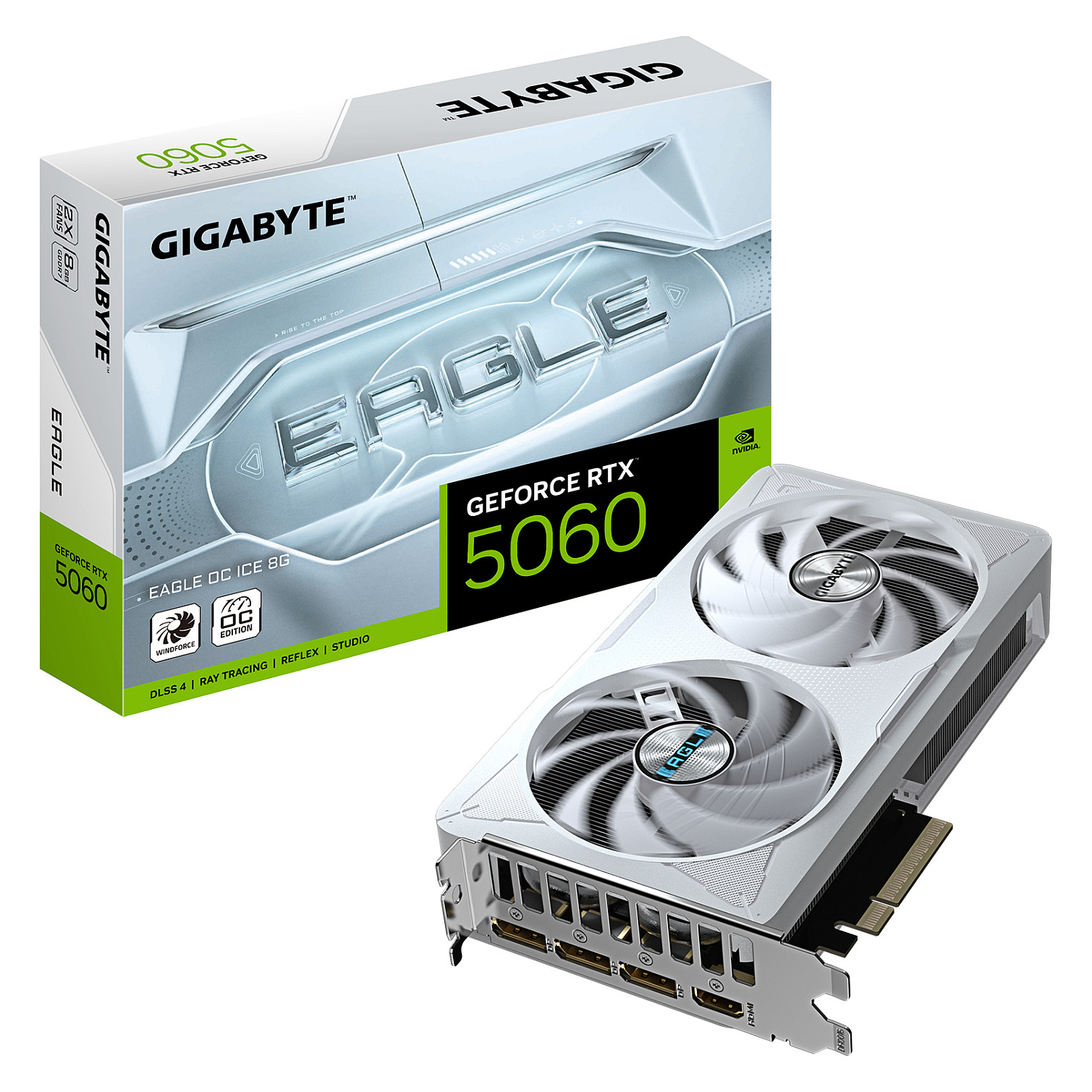 Kartelë Grafike NVIDIA GeForce RTX 5060 / 8GB GDDR7 / 128-bit / GIGABYTE EAGLE OC ICE / 2 Fan