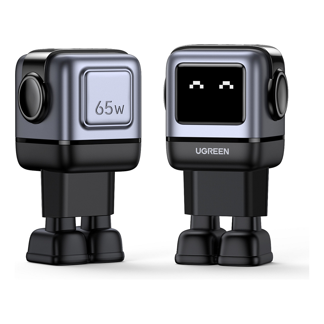 Karikues UGREEN Nexode RG / 65W GaN / 2x USB-C + USB-A / Ekran LED - Zezë - 3