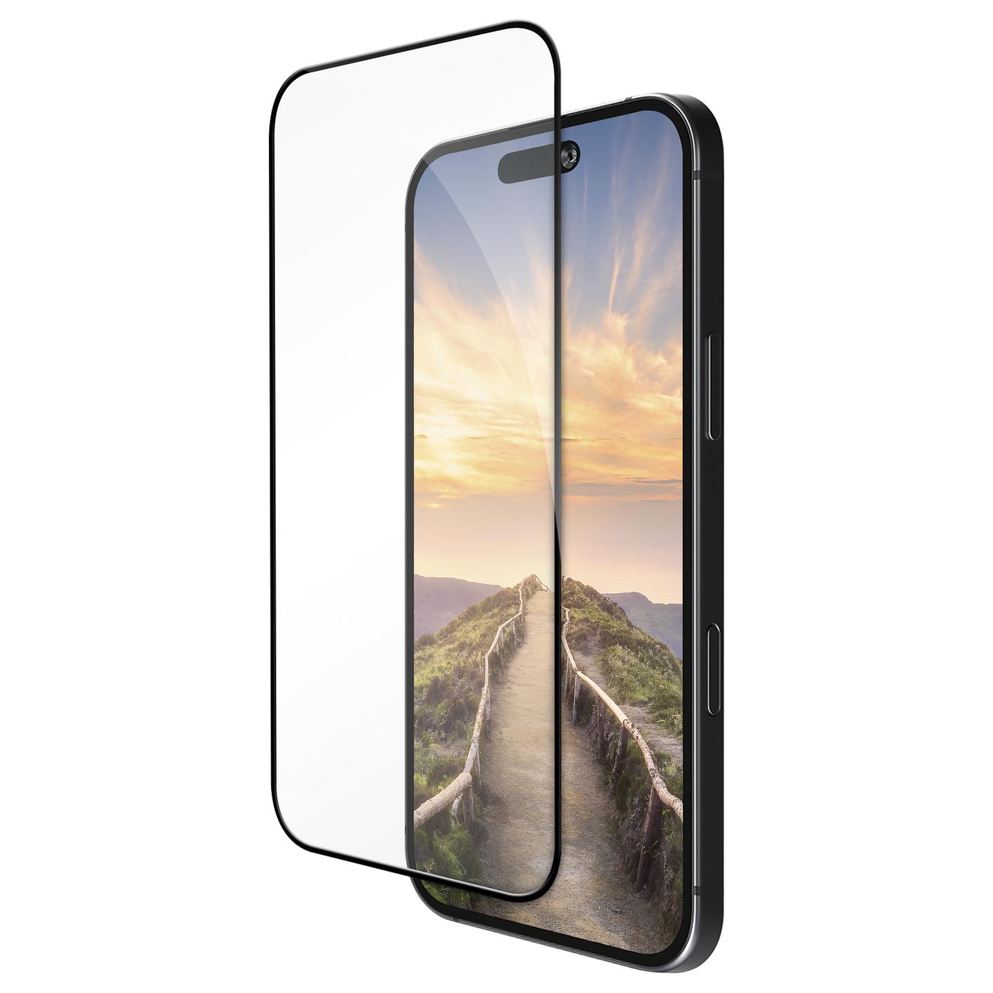 Mbrojtëse për ekran dbramante1928 / Apple iPhone 17 Pro Max / eco-shield 9H rPET – Transparente me Kornizë të Zezë