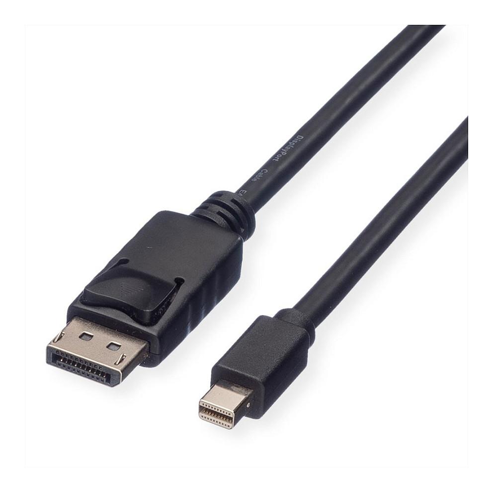 Kabllo DisplayPort ROLINE GREEN 11.44.5635 / DisplayPort në Mini DisplayPort / 2m / WQXGA 60Hz - Zezë