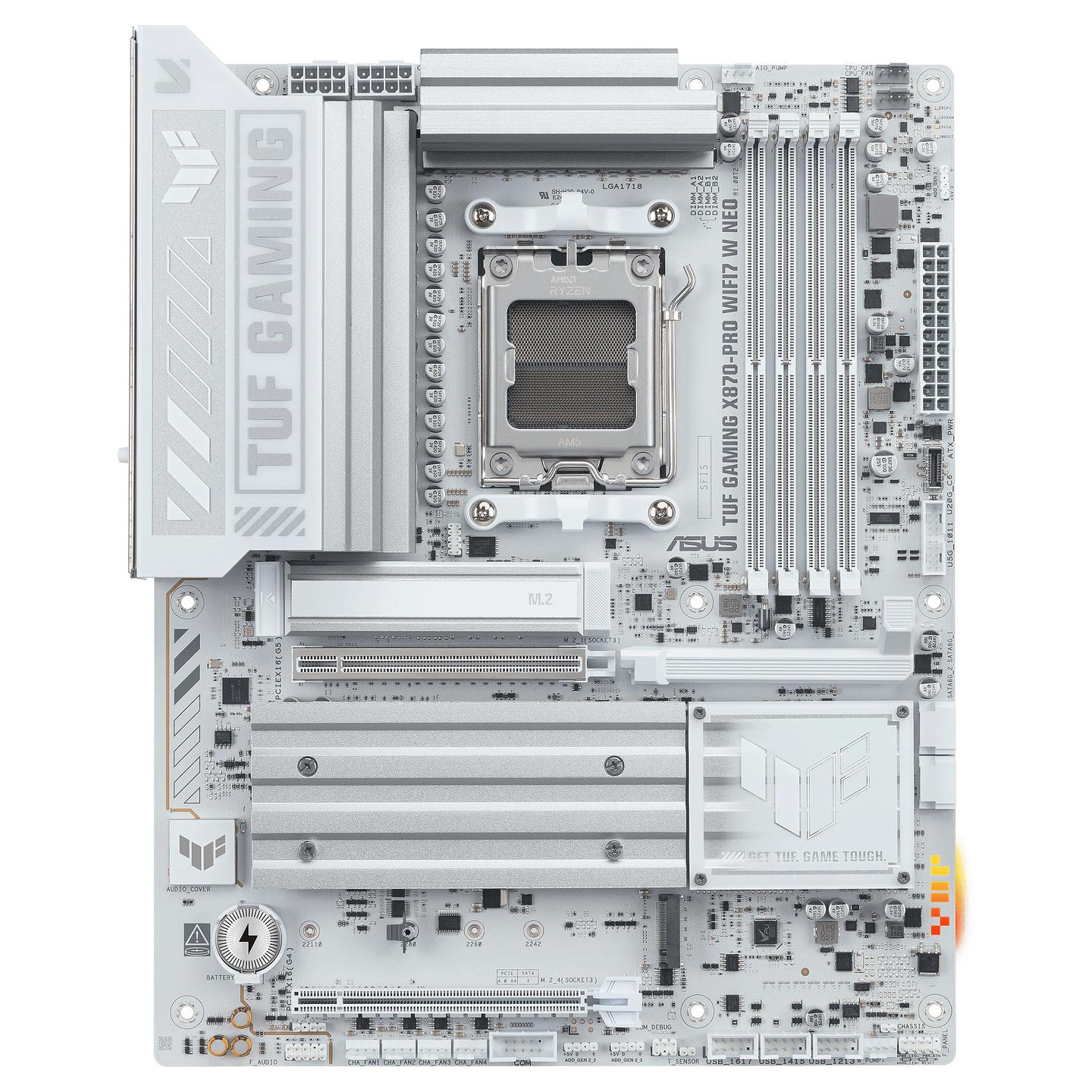 Pllakë Amë MB AMD ASUS TUF GAMING X870-PRO WIFI7 W NEO, AM5, X870, DDR5, ATX, Wi-Fi 7, 5GbE LAN, HDMI - 2